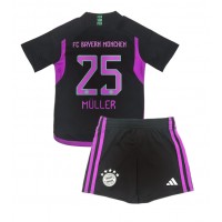 Bayern Munich Thomas Muller #25 Vieras Peliasu Lasten 2023-24 Lyhythihainen (+ Lyhyet housut)
